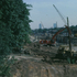 Construction of the Southwest Corridor rail lines and park in Jamaica Plain in the early 1980s. This view is looking towards downtown Boston. Intersection of Call and Bishop (behind 22 Everett.)  Note stairs to Fannie Thornburn residence on Bishop Street.<br><br><br/><br/>Photograph courtesy of Will and Sharlene Cochrane.<br><br><br/><br/>Higher resolution copies of images in this gallery can be found at:<br><br/><a href="http://www.archive.org/details/1980sPhotographsGreenSt.AmorySt.EverettSt.JamaicaPlain" target="_blank"><br/>http://www.archive.org/details/1980sPhotographsGreenSt.AmorySt.EverettSt.JamaicaPlain</a><br/>
