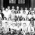 <p>Fifth grade class of Miss Mary C. Moretti taken in 1949. Jamaica Plain Historical Society founder Walter Marx stands fourth from the left in the top row. Paul Rudd, standing in the far left of the second row appeared in the 1978 feature film, <em>The Betsy</em>, and is now drama professor at The New School in New York City. Rudd also appeared on the 1970s soap operas Beacon Hill, Beulah Land, and Knots Landing. Photograph provided courtesy of Paul B. Gill, Jr. A high resolution .tif file of this photo can be <a href="/storage/gallery-full-resolution/agassiz-gr5-moretti-1949.tif">downloaded here</a>.</p><br/>
