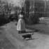 <p>Nurse standing near Cheney Building.</p><br/><p>The photographs in this gallery are drawn from the “Bessie H. Simpson Collection” and are provided courtesy of Janet McIver, 2557 Evergreen Drive, Penticton BC V2A 7Y2, Canada <clanchowder[at]shaw.ca>  Higher resolution versions of these images may be downloaded from http://www.jphs.org/dimock-high-resolution-images/<br />﻿</p><br/>
