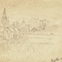 <p><span style="color: #222222;">Sketch circa 1850 by Benjamin H. Ticknor of Myrtle Street in Jamaica Plain, showing the view from Ticknor’s room on Burroughs Street.  Courtesy of Nathan Ticknor. </span></p><br/>